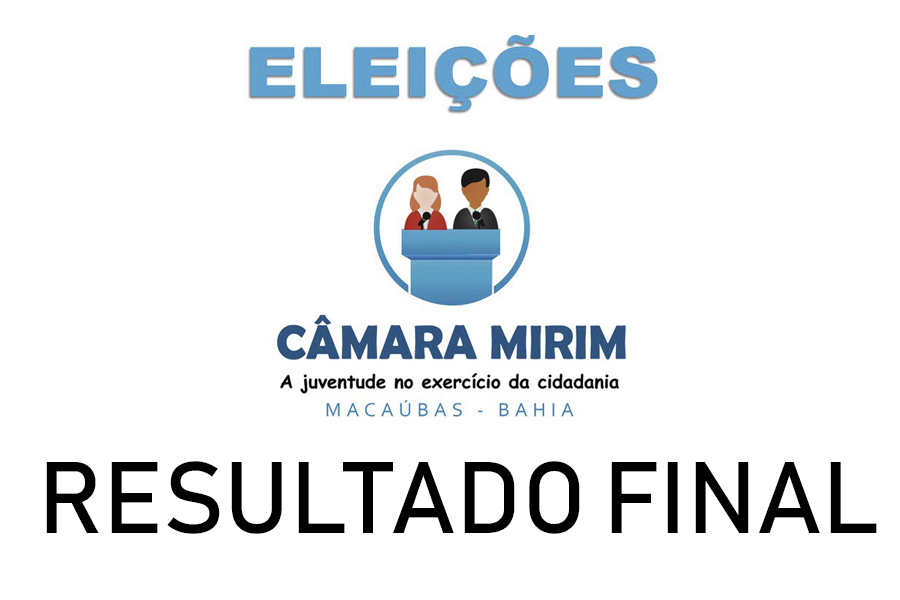 RESULTADO FINAL DAS ELEIÇÕES PARA ESCOLHEREM OS 9 VEREADORES MIRINS DE MACAÚBAS – 2019